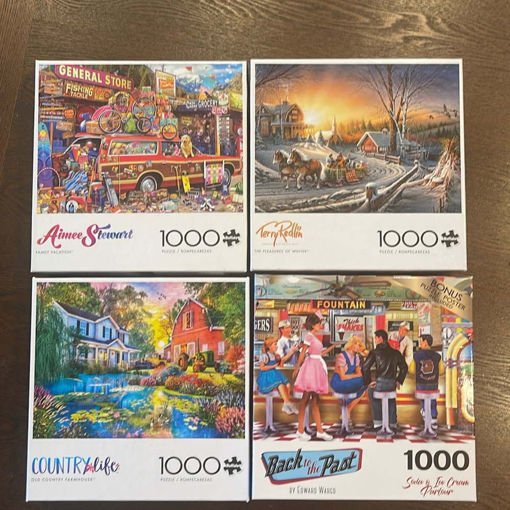 1000 PIECE PUZZLES BUNDLE OF 4